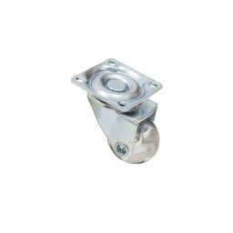 Rotila IFL pentru mobilier, silicon, FI 35 mm, H=50 mm, cu / fără blocare, max. 25 kg/bucata, placă fixare 42x42 mm, finisaj transparent/zincat (Cu blocare: Da)