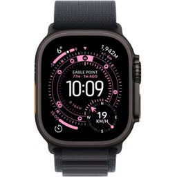 Apple Watch Ultra 3, GPS + Cellular, Carcasa Black Titanium 49mm, Black Alpine Loop - Medium