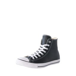 CONVERSE Sneaker înalt 'CHUCK TAYLOR ALL STAR LEATHER' negru / alb amestacat