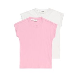 Urban Classics Tricou roz / alb