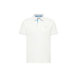 GANT Tricou albastru / alb coajă de ou