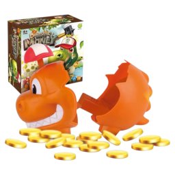 Joc interactiv Dinozaur Money Pot, cu monede si ciocan, 2-4 jucatori, 4+