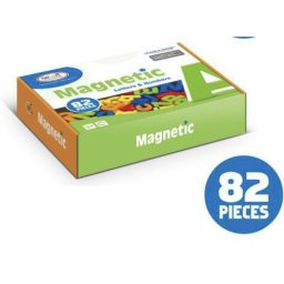 Set 82 piese magnetice, litere si numere, pentru invatare si joaca, 3 ani+