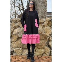 ROCHIE LUNGA MARGARETE PINK MULTICOLORA TALIE UNICA TALIE UNICA Negru