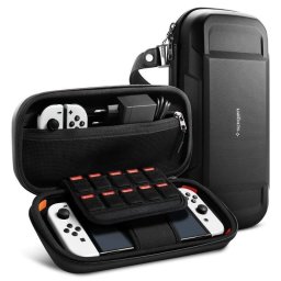 Spigen Rugged Armor Pro husă, neagră - Nintendo Switch/Switch OLED (AFA04021)