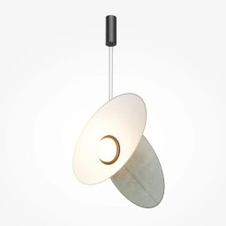 Pendul Evolution MOD396PL-L10GR3K, 9W LED, aluminiu negru, textil gri