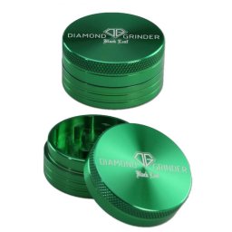 Black Leaf Grinder Diamond aluminiu aerospatial verde 2 Parti Ø40mm