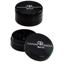 Grinder Black Leaf Diamond aluminiu aerospatial negru 2 Parti Ø40mm