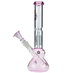 Black Leaf Bong din sticla Bitch Unicorn 4 Percolatoare in cutie roz 30cm
