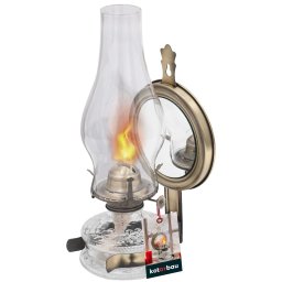 Lampă de parafină cu oglindă retro antic de epocă pentru ulei
