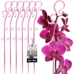 Suport de plante din plastic roz 39 cm set de 6 buc.