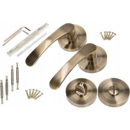 Set de mânere de ușă 110 mm patina wc scutcheon