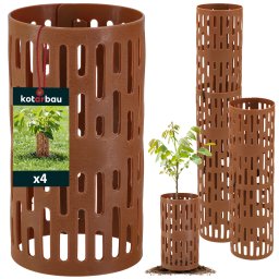 Husa de protecție a trunchiului de copac maro 20 cm set de 4 buc.