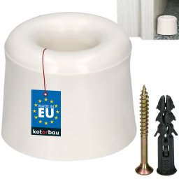Opritor de ușă din cauciuc alb 27 mm