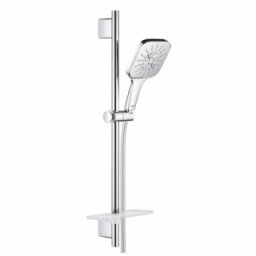 Set dus cu bara Grohe Rainshower SmartActive Cube 130 cu 3 tipuri de jet, crom lucios