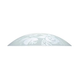 Prezent 45141 - Sticlă de schimb pentru candelabru PLATE E27, Ø 45 cm, transparentă/albă