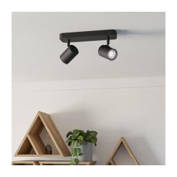 Eglo 300579 - Spot de baie CONSUMA, 2 x GU10, 5 W, 230 V, IP44, negru