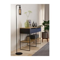 Eglo 901008 - Lampadar MAIONE 1xE27/4W/230V negru/fumuriu