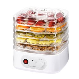Aparat deshidratare fructe si legume Esperanza EKD004, 250W, 4 tavi, Alb