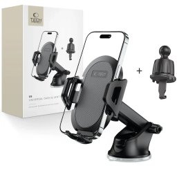 Suport auto telefon Tech-Protect V5, bord sau ventilatie, universal, negru