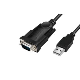 CABLU USB LOGILINK adaptor, USB 2.0 (T) la Serial DB9M (9-pin)(RS232)(T), 1.5m, negru, "AU0048A" (timbru verde 0.08 lei)