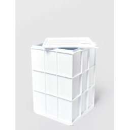 CUTIE ALBA PLASTIC PENTRU BRANZA +CAPAC, STERK , 25 X 25 X 35