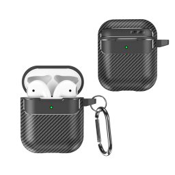 Husa casti AirPods 1 2 Techsuit - CarbonFiber Black