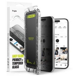 Folie sticla Ringke Iphone 15 Iphone 16 privacy 2 buc