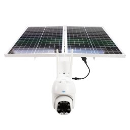 Pachet camera supraveghere video PNI IP60 live PTZ cu panou solar, 2MP, GSM 4G si Sticky Pad Drapel inclus