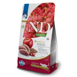 N&D Cat Quinoa Hairball cu Rata si Mar, 1.5 kg