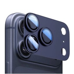 Protectie Camere iPhone 17 Pro Metal Completa Albastru Inchis