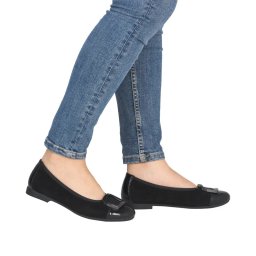 Pantofi dama, piele naturala intoarsa, Remonte D0K12-02, negru
