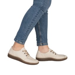 Pantofi dama, piele naturala, Rieker N2402-60, bej