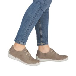 Pantofi dama, piele naturala, Rieker 52545-62, bej