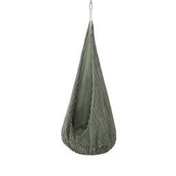 Leagan tip cocon pentru copii meowbaby churros olive sage green , locul preferat pentru joaca si relaxare