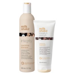 Kit hidratant si hranitor pentru par uscat si deteriorat Milk Shake Integrity Strength
