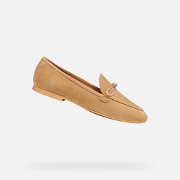 Mocasini bej de damă Geox New Palmaria