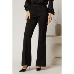 Pantaloni dama negri evazati office din stofa