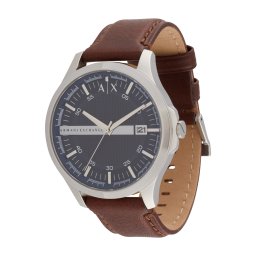 ARMANI EXCHANGE Ceas analogic albastru închis / maro / argintiu