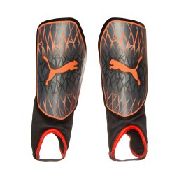 PUMA Protecții 'Future 19.4' gri metalic / portocaliu neon