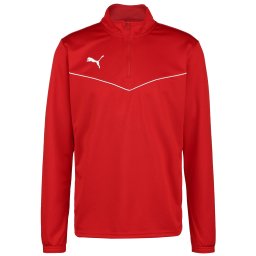 PUMA Hanorac sport 'TeamRise' roșu / alb
