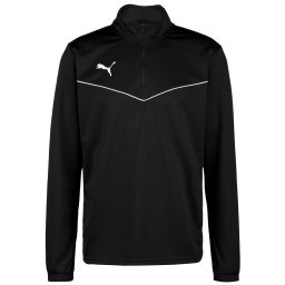 PUMA Hanorac sport 'TeamRise' negru / alb