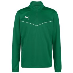 PUMA Hanorac sport 'Team Rise' verde iarbă / alb