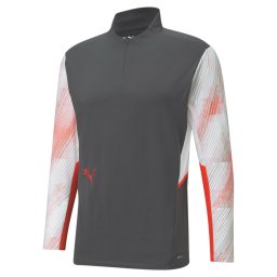PUMA Tricou funcțional 'Individual Cup' gri închis / roșu rodie / alb