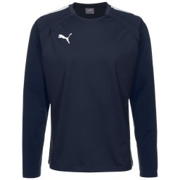 PUMA Tricou funcțional 'Team Liga' bleumarin / alb