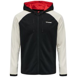 Hummel Bluză cu fermoar sport roșu / negru / alb