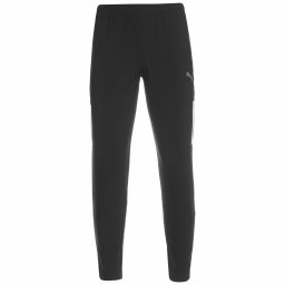 PUMA Pantaloni sport 'TeamLiga' negru / argintiu