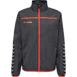 Hummel Jachetă de trening 'Authentic' gri / gri metalic / portocaliu / negru