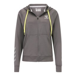 Hummel Bluză cu fermoar sport gri / negru