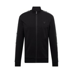 GUESS Hanorac negru / alb